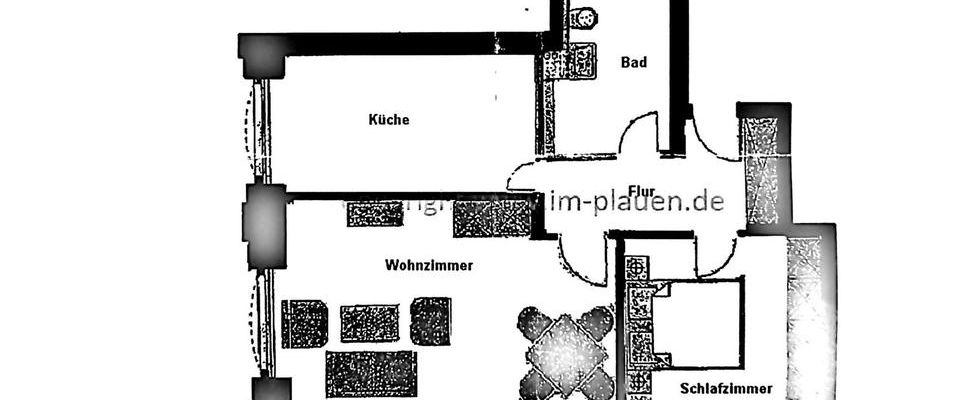 2 Raum Wohnung mit EBK - Zentrum Plauen - Foto 1