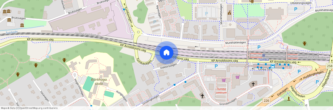 K P Arnoldssons väg, Tumba