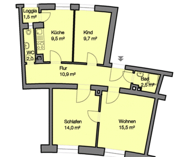 Schöne helle 3-Zimmer-Wohnung - Foto 2