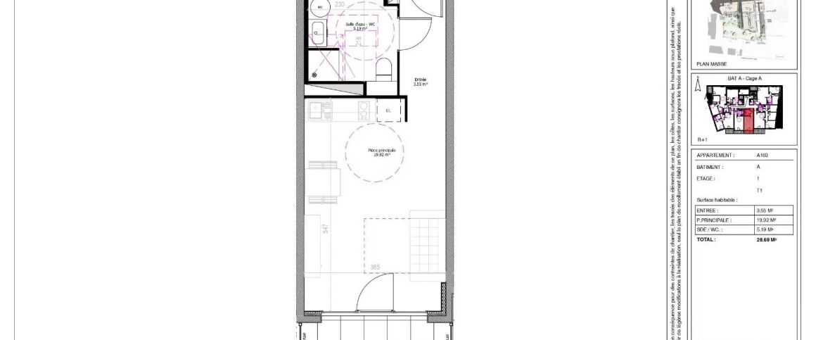Appartement à louer 1 pièce 28.69m² - Photo 1