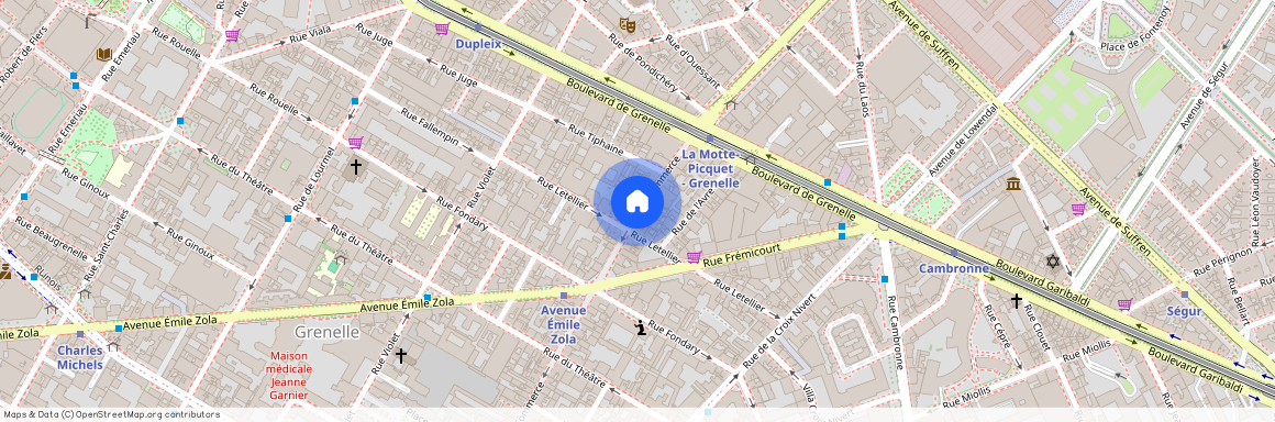 Rue Violet, entre Avenue Emile Zola et Rue du Commerce 75015 Paris (15e arrondissement)