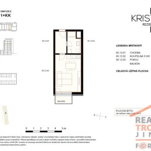 Pronájem nového bytu 1+kk – Rezidence Kristian - Fotografie 3