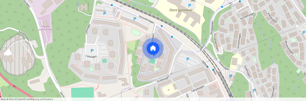 Härbrevägen, Skogås