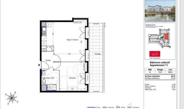 location Appartement T2 DE 46.47m² À SAVIGNY LE TEMPLE - Photo 1