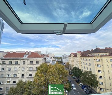 Moderne Dachgeschoss-Wohnung mit Ausblick zur Donau! 5 Minuten zu U6 und S-Bahn Handelskai! KLIMAANLAGE! - Foto 2