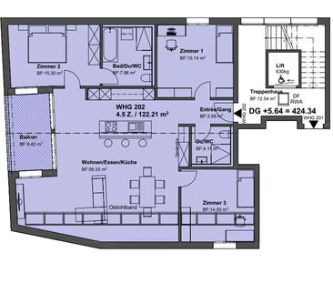 4.5 Zimmer, 121 m² - Foto 6