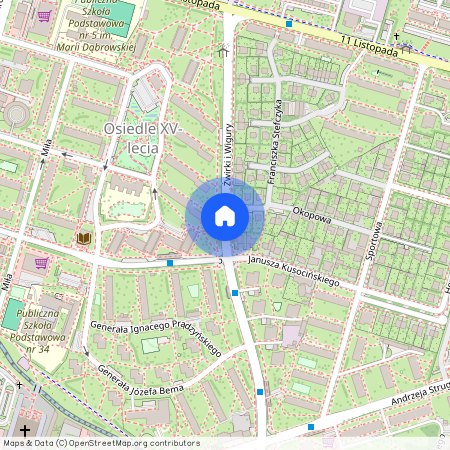 ul. Żwirki i Wigury, Osiedle XV-lecia, Radom, mazowieckie