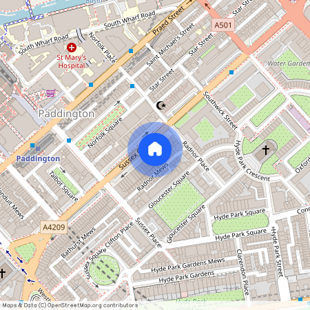 Sussex Gardens, London, W2, Hyde Park / Paddington