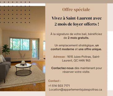 2 CH - 1 SDB - Montréal - $1,417 /mo - Photo 1