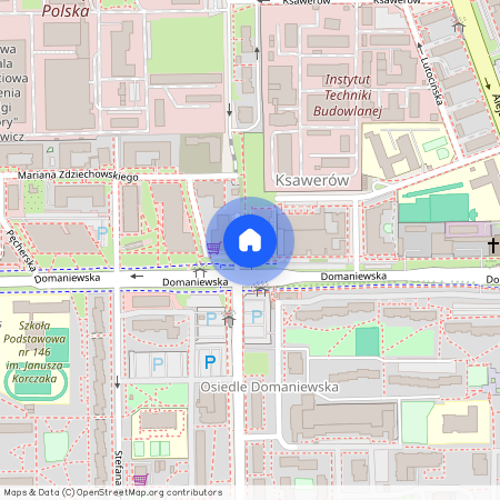 ul. Domaniewska, Ksawerów, Mokotów, Warszawa, mazowieckie