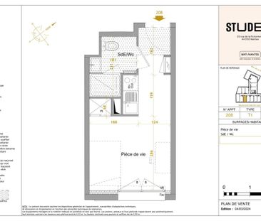 Location Appartement 1 pièce Meublé 17m² NANTES 44300 - Photo 2