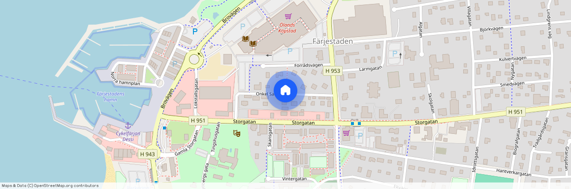 Onkel Sams väg, Färjestaden