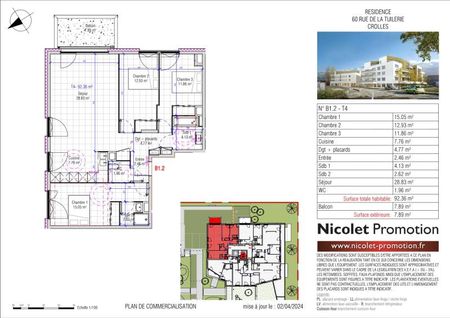 A LOUER TYPE 4 NEUF - CROLLES -SANS FRAIS D AGENCE - Photo 5