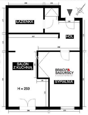 Mieszkanie Kraków Dębniki powierzchnia 39.0 m² C206-WM-69069 - Zdjęcie 1