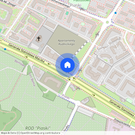 ul. Lucjana Rudnickiego, Piaski, Bielany, Warszawa, mazowieckie