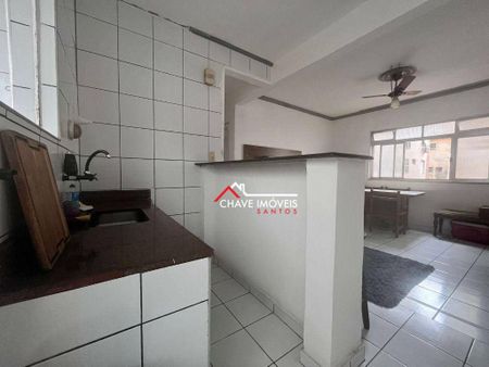 Apartamento com 2 dormitórios, 75 m² - venda e locação R$ 370.000 ou aluguel por R$ 2.700/mês - Gonzaga - Santos/SP - Foto 2