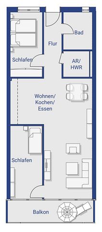 WOHNTRAUM MIT AUSBLICK // Komfortable 3-Raum-Wohnung inklusive Südbalkon & PKW-Stellplatz - Photo 2