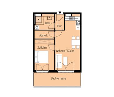 Moderne 2-Zi Whg. mit Dachterrasse zu vermieten! - Foto 6