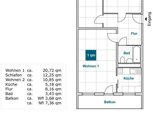 Aktuelle Renovierung einer 3-Zimmer-Wohnung mit Balkon! - Foto 1