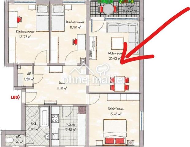 möbliertes Zimmer in 4er-Wohngemeinschaft *luxussaniert!* - Photo 1