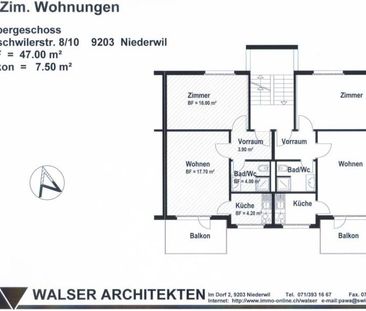 2 Zimmer, 47 m², 1. Stock - Photo 2