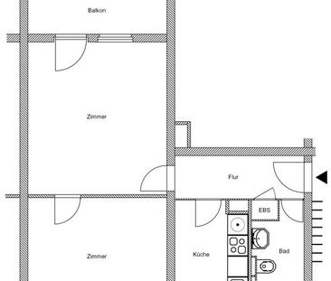 Sanierte 2 Zimmerwohnung mit Balkon - Foto 3