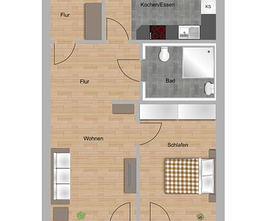 Moderne 2-Zimmer-Wohnung für Singles oder Paare! - Foto 1