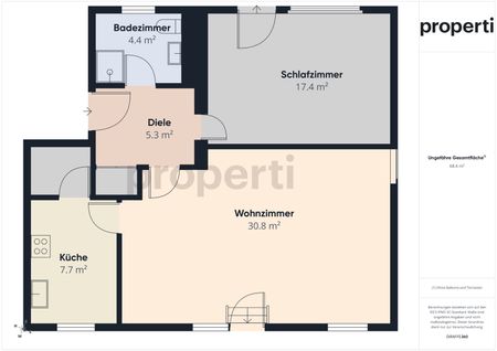 2.5 Zimmer, 73 m², 4. Stock - Foto 5