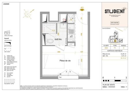 Location Appartement 1 pièce Meublé 18m² NANTES 44300 - Photo 2