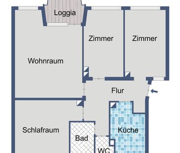 4-Zimmer-Wohnung mit viel Platz und Loggia! - Foto 1