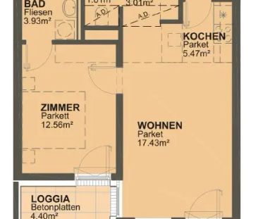 2 Zimmer Wohnung mit Terrasse - Photo 1