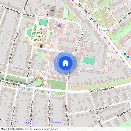 ul. Wojciecha Gersona 8, Bartoszowice, Śródmieście, Wrocław, dolnośląskie