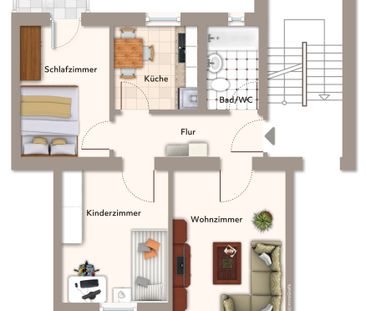 Charmante 3-Raumwohnung im Erdgeschoss mit Balkon und Stellplatzoption - Photo 2