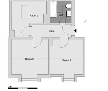 2,0-Zimmer-Wohnung in Kiel Blücherplatz - Foto 3