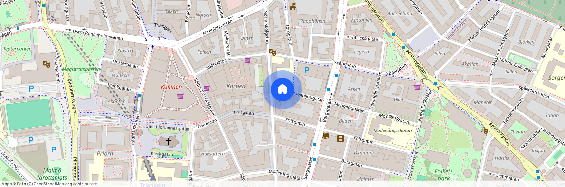 Monbijougatan 1, Centrum