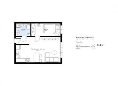 Na wynajem 2 pokoje Wieliczka blisko centrum 34.4 m² - Photo 3