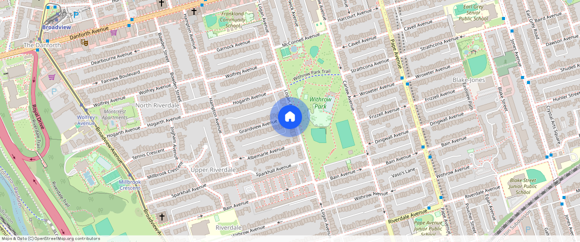 ** Logan Avenue, Ontario, Toronto E01