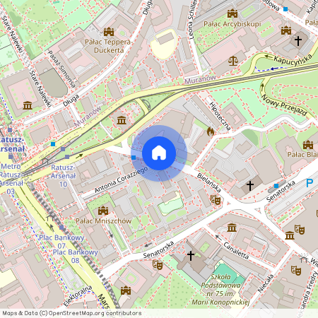 ul. Bielańska, Śródmieście Północne, Śródmieście, Warszawa, mazowieckie