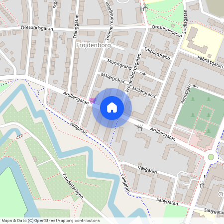 Artillerigatan, Landskrona