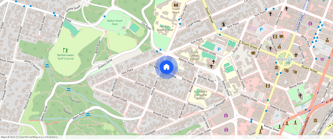 ** Elm Row, Dunedin Central