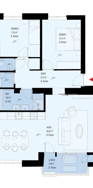 ERSTBEZUG NACH SANIERUNG | LOGGIATRAUM | LICHTDURCHFLUTETE, OPTIMAL-AUFGETEILTE 3 ZIMMER | TOPLAGE IN GRINZING - Photo 2