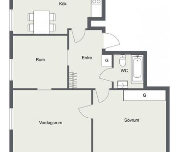 3:a på Vallevägen 25, Norrmalm Skövde - Foto 1
