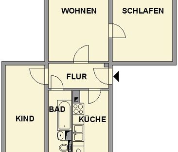 Helle 3-Raum-Wohnung mit Tageslichtbad - Photo 1