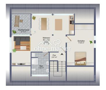 Penthousewohnung mit Blick ins Grüne in Lalling - Photo 6