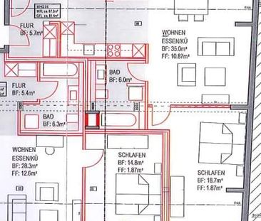 2.5 Zimmer, 79 m², 4. Stock - Photo 3