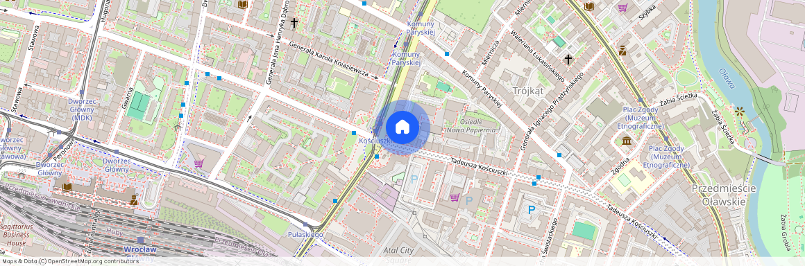 ul. Tadeusza Kościuszki, Przedmieście Oławskie, Krzyki, Wrocław, dolnośląskie