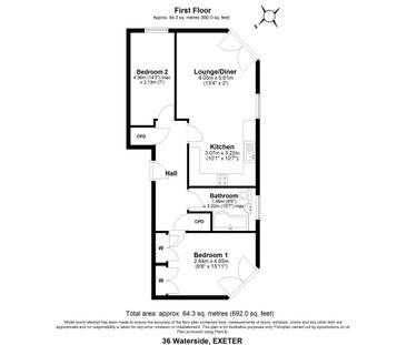 2 bed apartment to rent in Waterside, Haven Road, EX2 - Photo 1