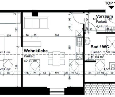 Geförderte 2-Zimmer-Wohnung im Dachgeschoss - 57,80m² - Photo 6