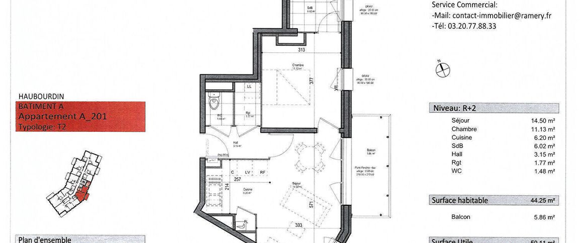 Location appartement 2 pièces 44.25 m² à Haubourdin (59320) - Photo 1