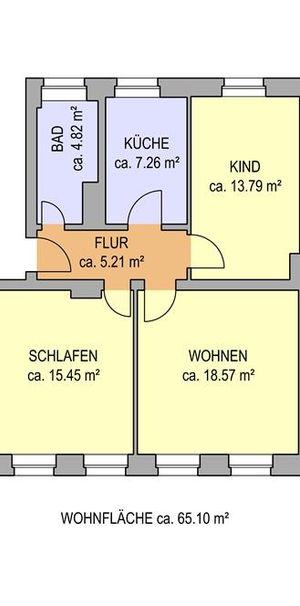 zentrumsnahe 3-Raum Wohnung - Photo 2